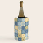 Retro Flowers Check Pattern VII Wine Chiller Gallery Image 1