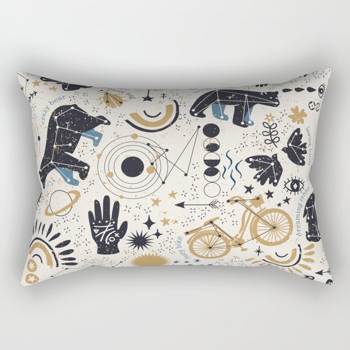 Happy nordic crypto-astrology Rectangular Pillow Gallery Image 2