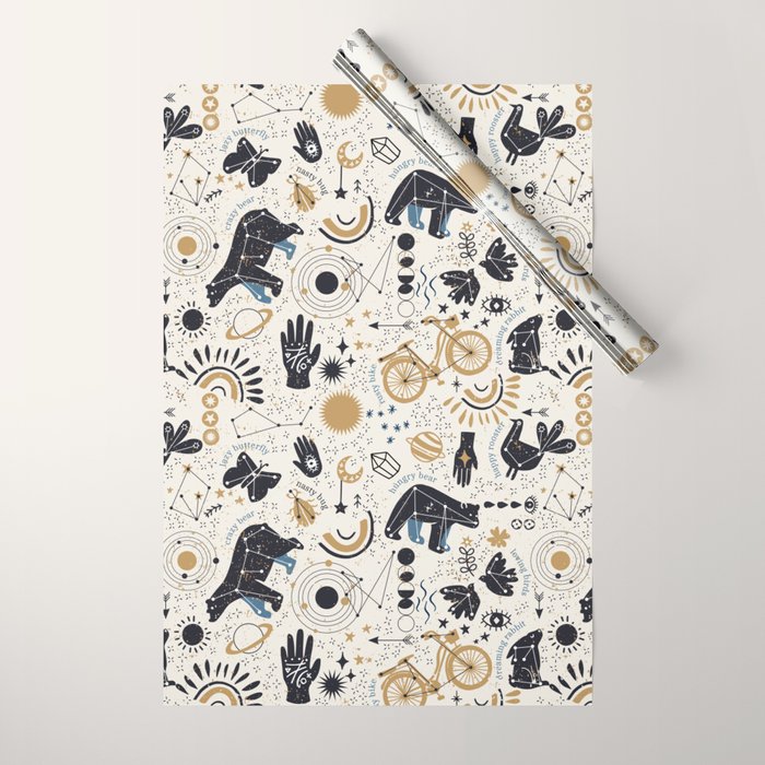 Happy nordic crypto-astrology Wrapping Paper Gallery Image 1