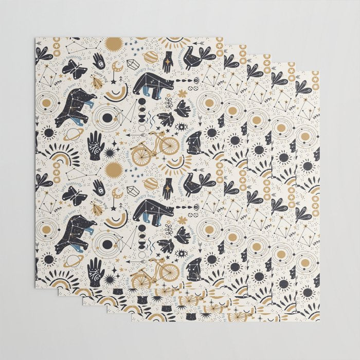 Happy nordic crypto-astrology Wrapping Paper Gallery Image 3