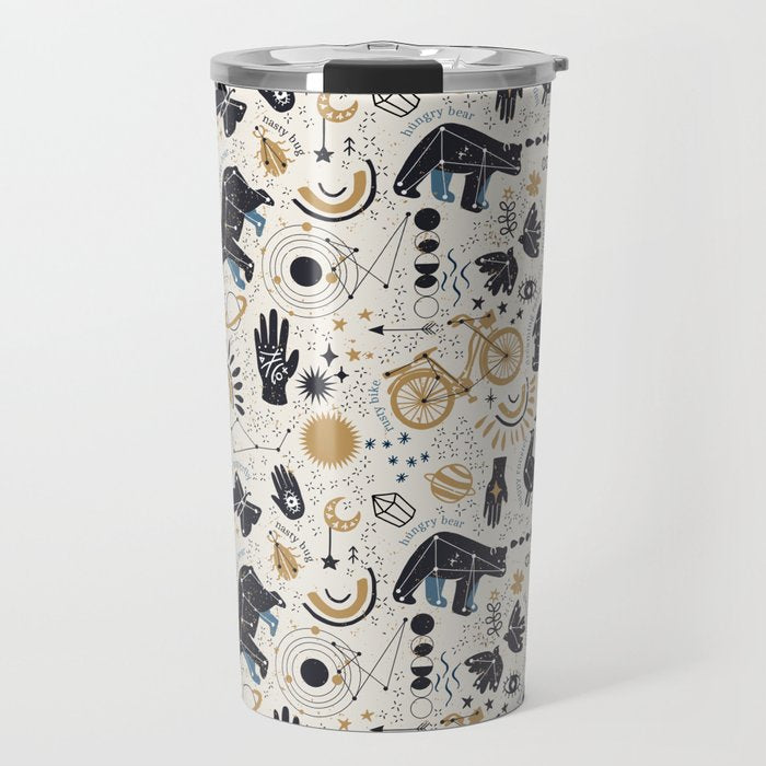 Happy nordic crypto-astrology Travel Mug Gallery Image 1