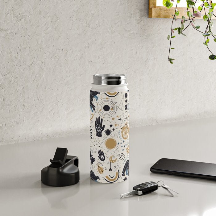 Happy nordic crypto-astrology Water Bottle Gallery Image 4