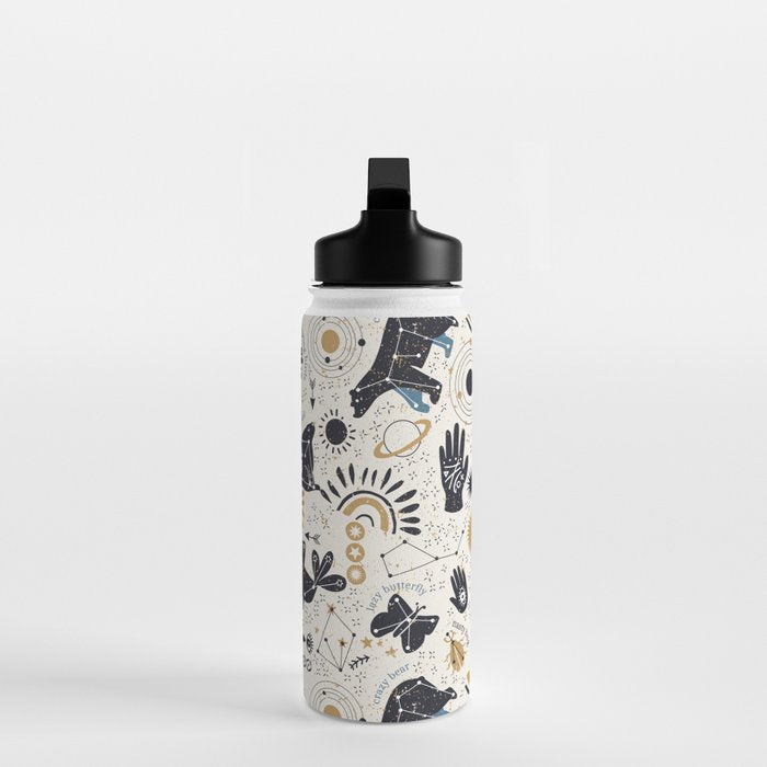 Happy nordic crypto-astrology Water Bottle Gallery Image 3