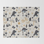 Happy nordic crypto-astrology Throw Blanket Gallery Image 2
