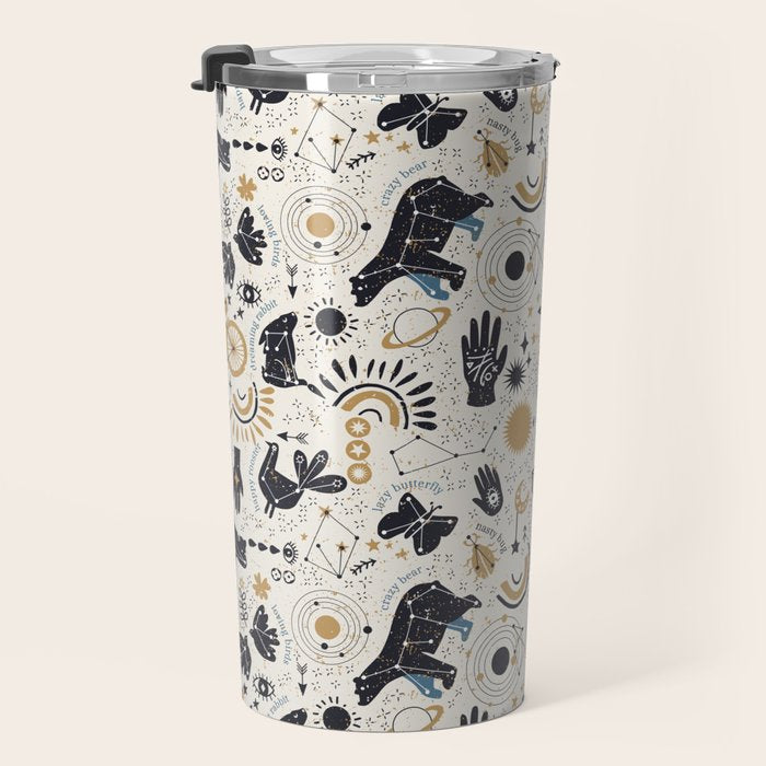 Happy nordic crypto-astrology Travel Mug Gallery Image 3