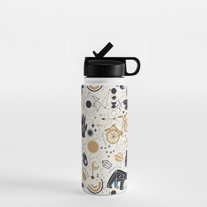 Happy nordic crypto-astrology Water Bottle Gallery Image 1
