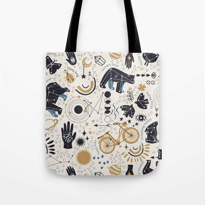 Happy nordic crypto-astrology Tote Bag Gallery Image 1