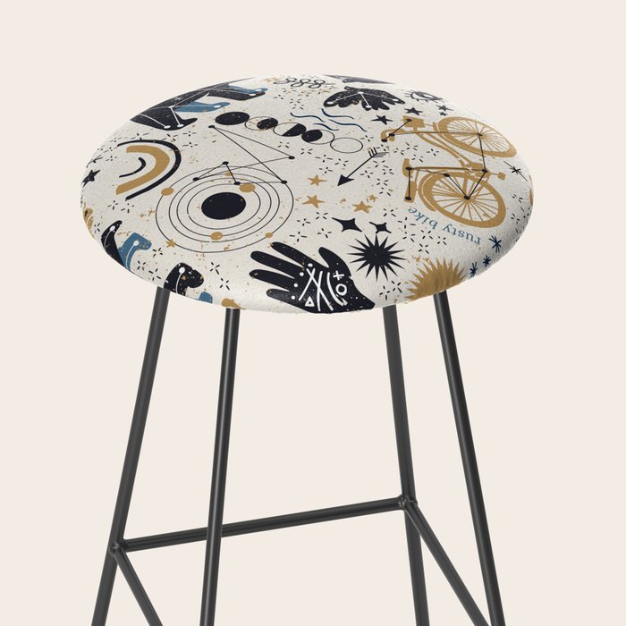 Happy nordic crypto-astrology Stool Gallery Image 2