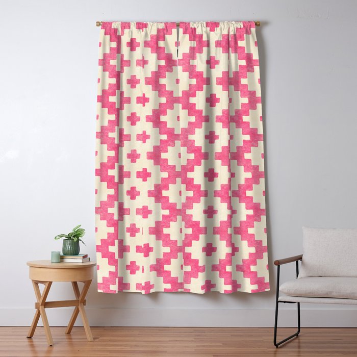 Taos - pink Window Curtain Gallery Image 5