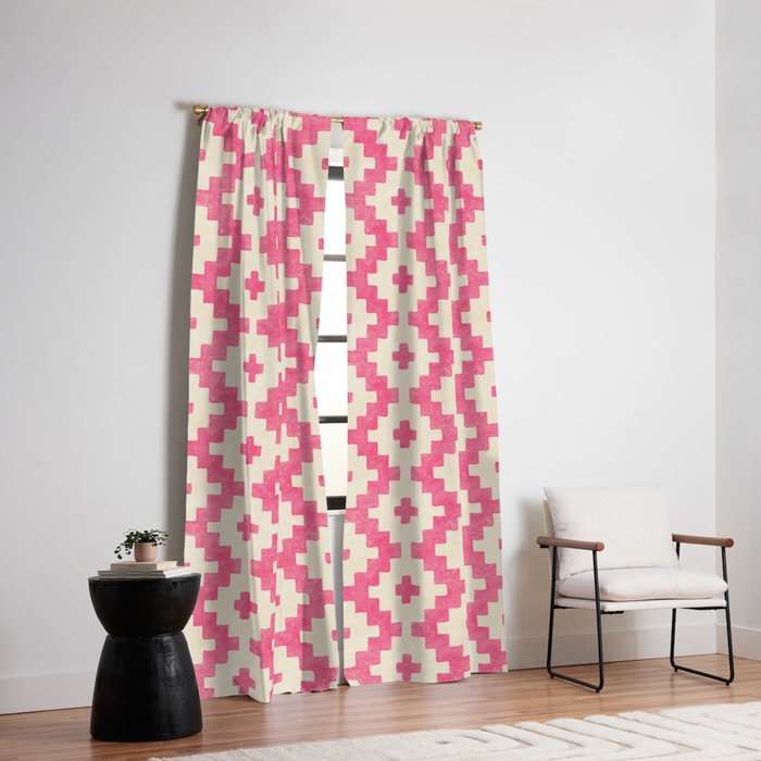 Taos - pink Window Curtain Gallery Image 2