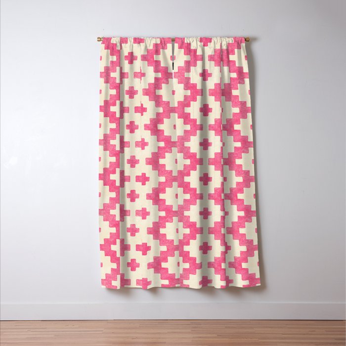 Taos - pink Window Curtain Gallery Image 3