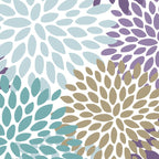 Floral Blooms, Purple, Teal, Gold Coffee Mug Gallery Image 2