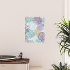 Floral Blooms, Purple, Teal, Gold Poster Gallery Image 2
