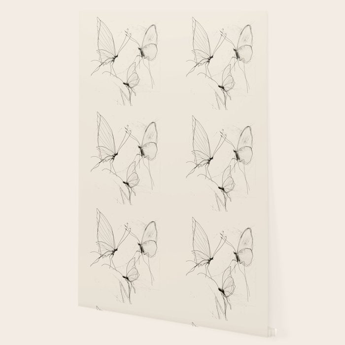 Minimal Butterfly Sketch Wallpaper Gallery Image 2