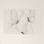 Minimal Butterfly Sketch Welcome Mat Gallery Image 1