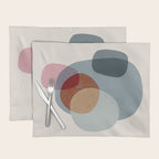 Abstract Shapes Gray Pink Rust Placemat Gallery Image 1