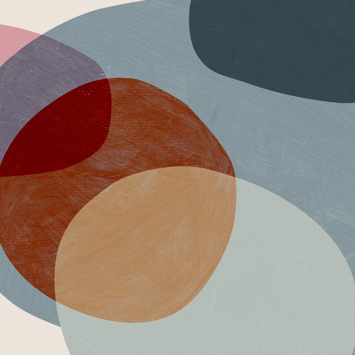Abstract Shapes Gray Pink Rust Coffee Mug Gallery Image 2