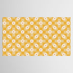 Daisies On Yellow Checkerboard Tablecloth Gallery Image 2