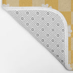 Daisies On Yellow Checkerboard Bath Mat Gallery Image 2