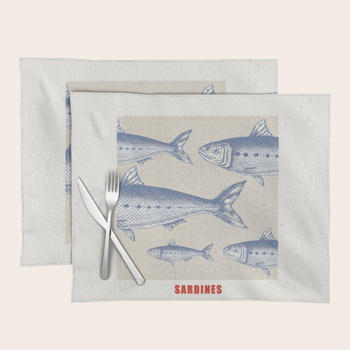 Retro Sardines Placemat Gallery Image 1