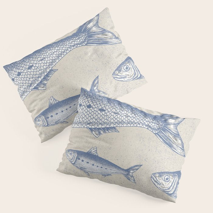 Retro Sardines Pillow Sham Gallery Image 1