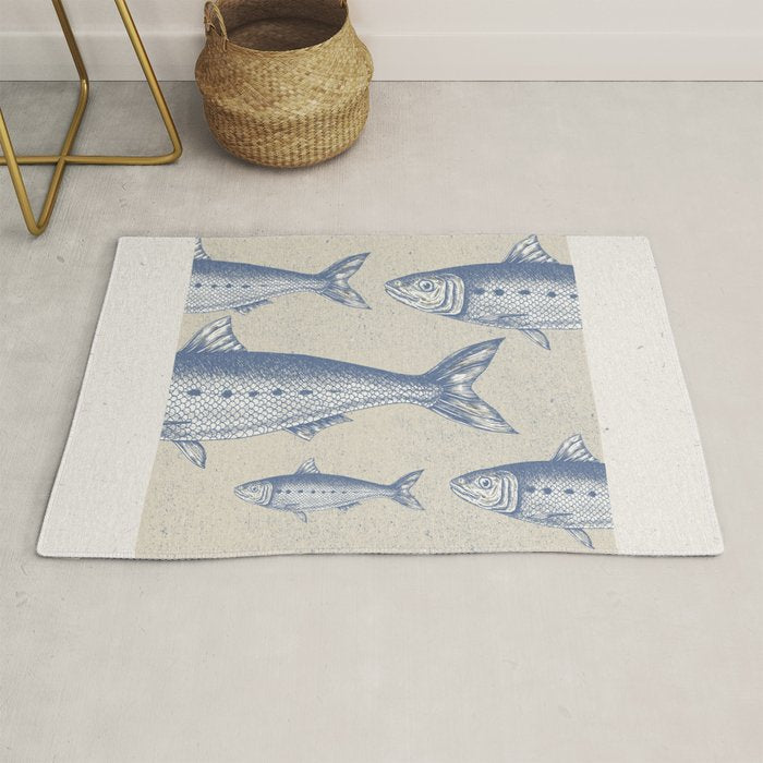 Retro Sardines Rug Gallery Image 1