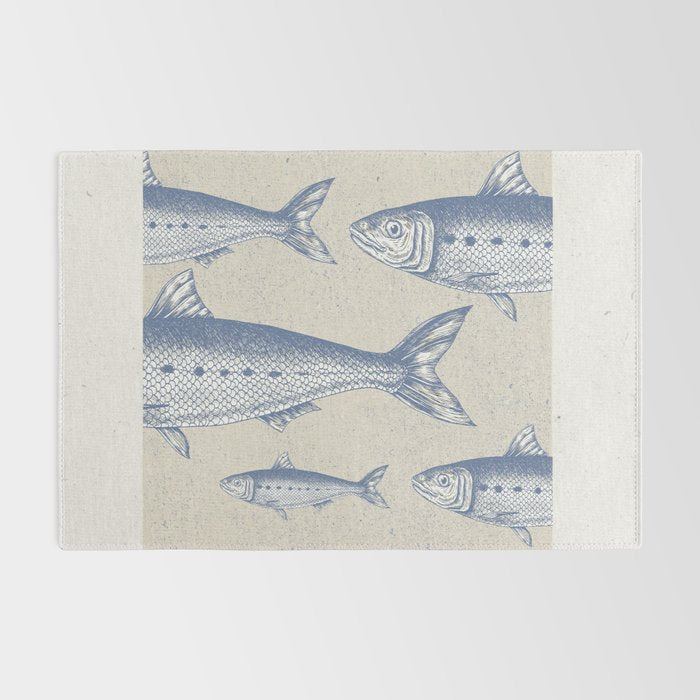 Retro Sardines Rug Gallery Image 2