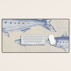 Retro Sardines Desk Mat Gallery Image 1