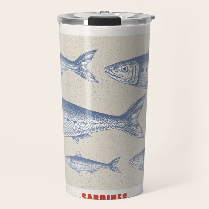 Retro Sardines Travel Mug Gallery Image 1