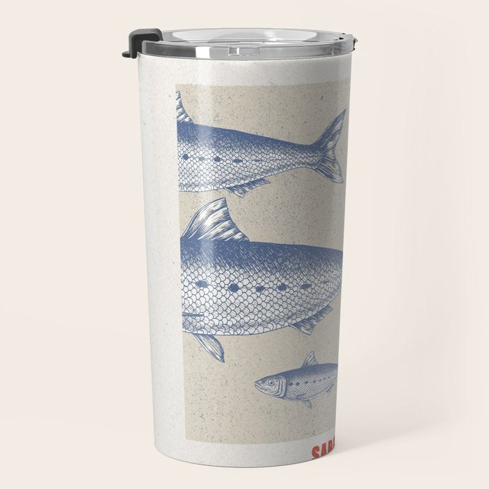 Retro Sardines Travel Mug Gallery Image 3