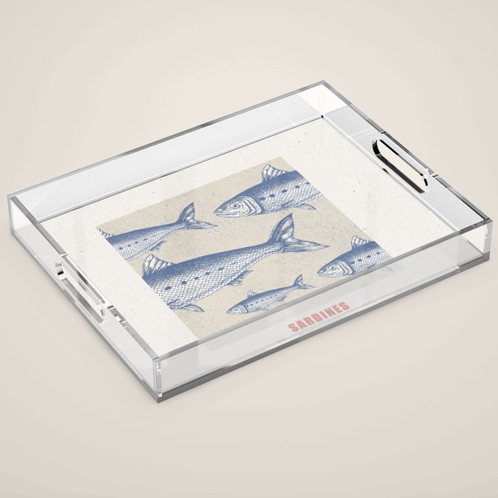Retro Sardines Acrylic Tray Gallery Image 1