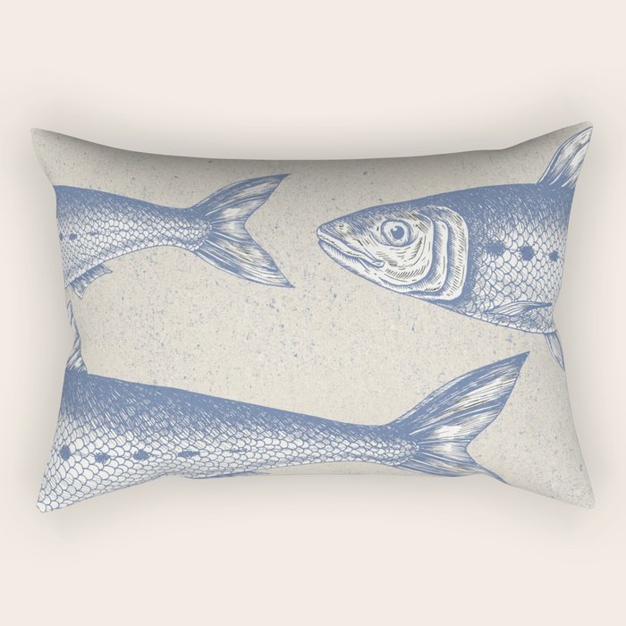 Retro Sardines Rectangular Pillow Gallery Image 1