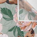 Red foxes in the rose bushes 24 Wall Tapestry Gallery Image 3