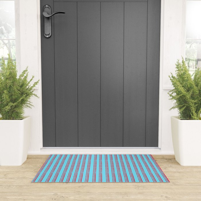 Americana Stripes Welcome Mat Gallery Image 3
