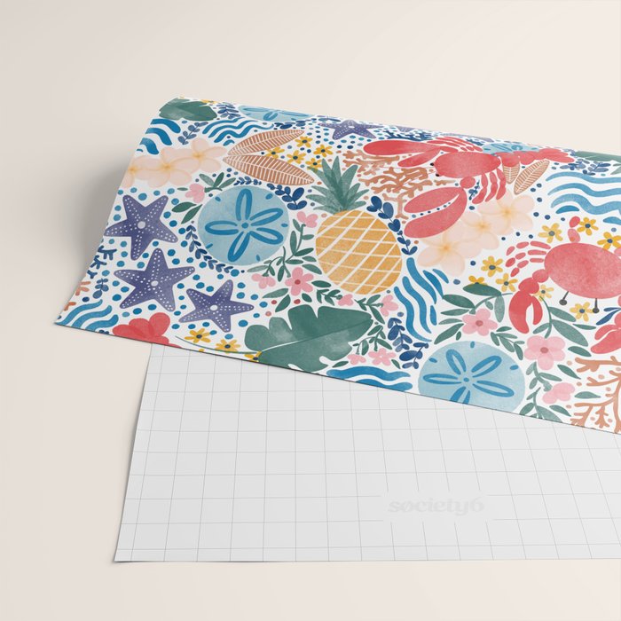Seaside Floral Dream Wrapping Paper Gallery Image 2