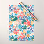 Seaside Floral Dream Wrapping Paper Gallery Image 1