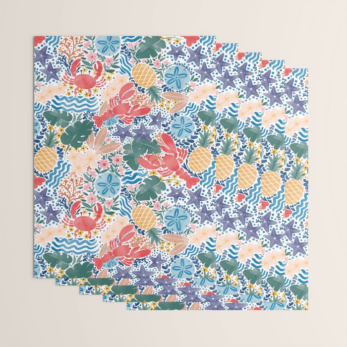 Seaside Floral Dream Wrapping Paper Gallery Image 3