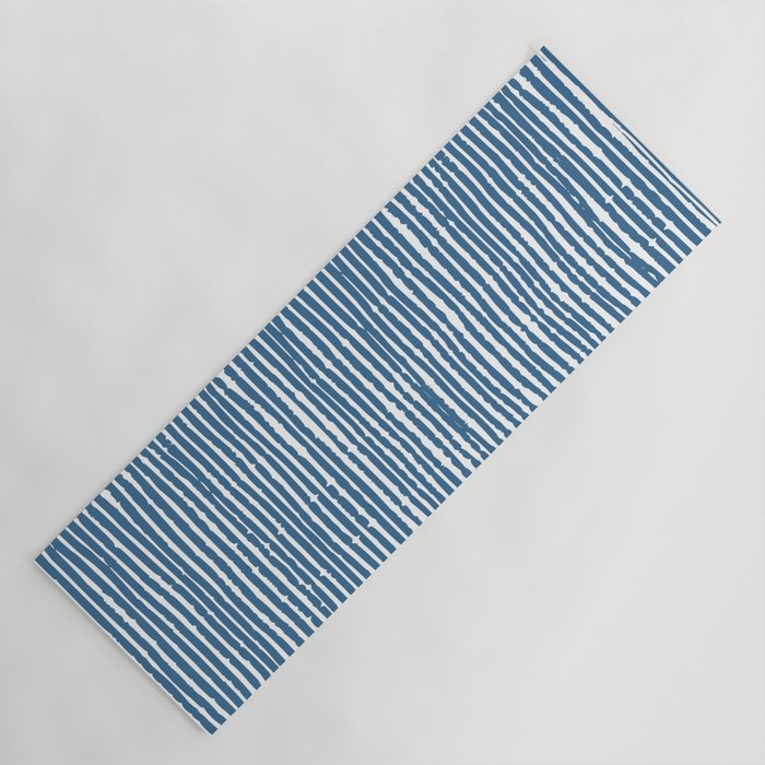 Blue Striped Abstract Pattern Yoga Mat Gallery Image 1