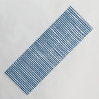 Blue Striped Abstract Pattern Yoga Mat Gallery Image 1
