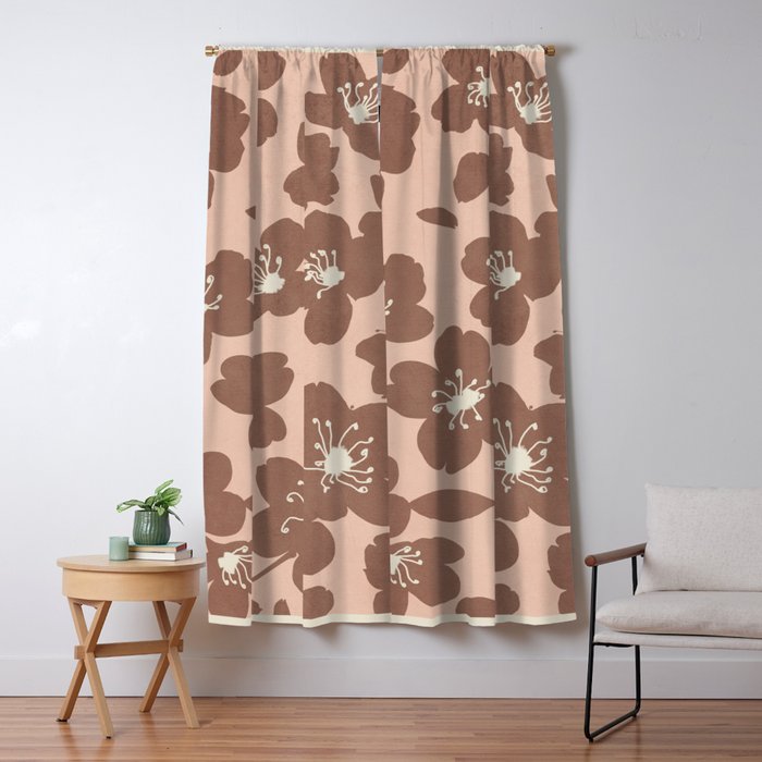 Mocha Blossoms Harmony Window Curtain Gallery Image 5