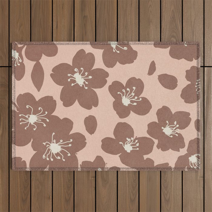 Mocha Blossoms Harmony Outdoor Rug Gallery Image 1
