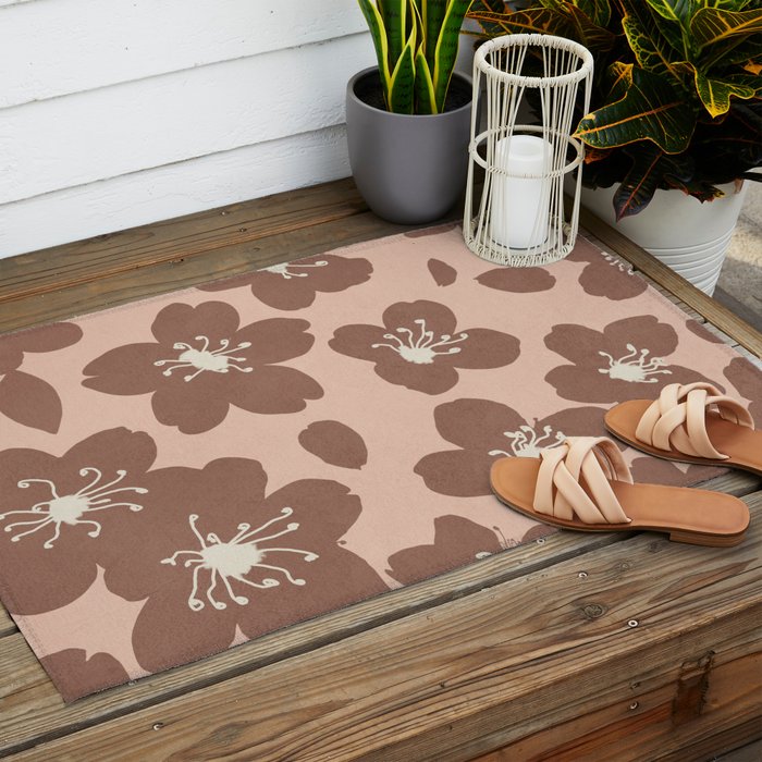 Mocha Blossoms Harmony Outdoor Rug Gallery Image 2