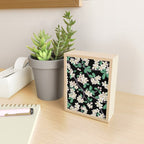 Apple Blossom Pattern on Black Mini Art Print Gallery Image 2