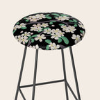 Apple Blossom Pattern on Black Stool Gallery Image 2
