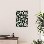 Apple Blossom Pattern on Black Poster Gallery Image 2