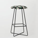 Apple Blossom Pattern on Black Stool Gallery Image 1