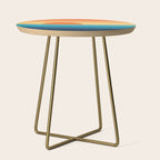 Abstract geometric sunrise Side Table Gallery Image 1
