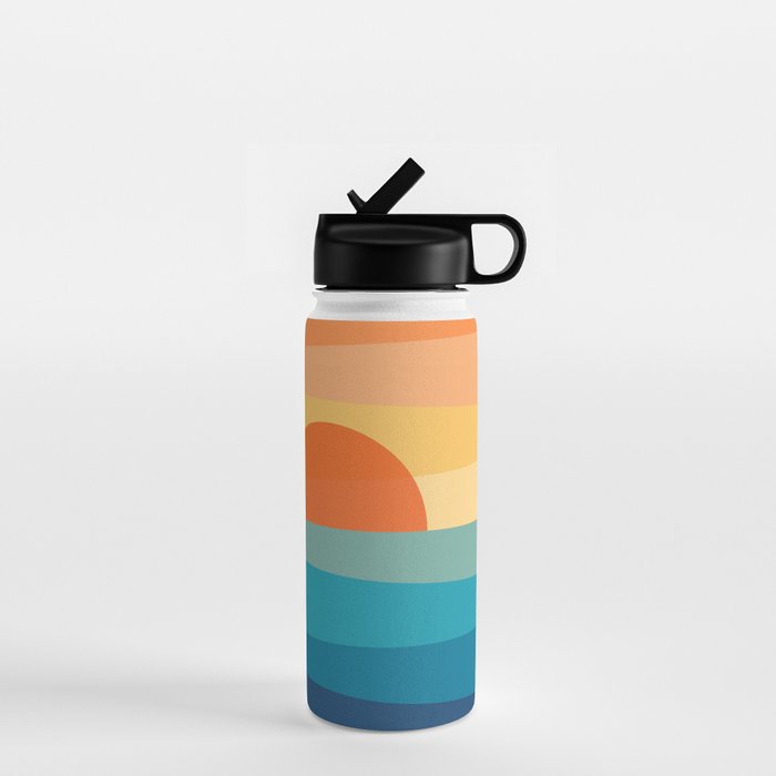 Abstract geometric sunrise Water Bottle Gallery Image 1
