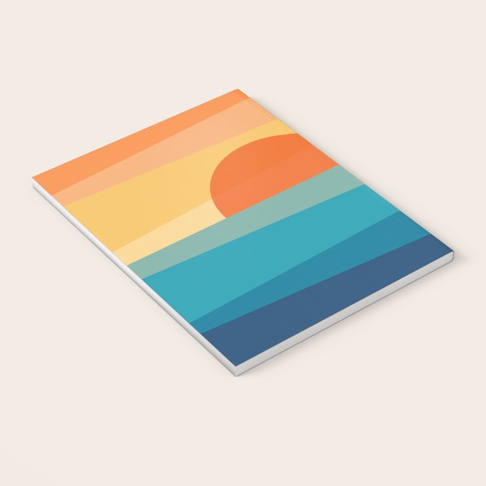 Abstract geometric sunrise Notebook Gallery Image 3