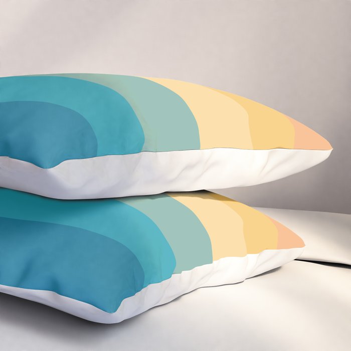 Abstract geometric sunrise Pillow Sham Gallery Image 3